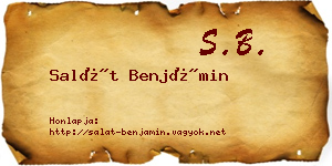Salát Benjámin névjegykártya